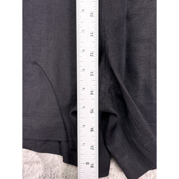 New Johnny Was Shorts Large Womens Black Linen Embroidered High Rise Belted - Picture 4 of 7